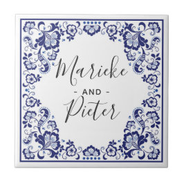 Delfts Blauw | Delfts Blauw Nederlands Huwelijksaa Tegeltje