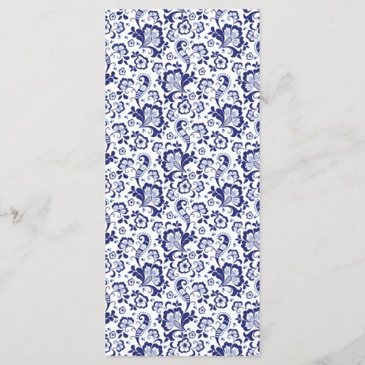 Delfts Blauw | Delfts Blauw Nederlands Trouwprogra Programmakaart (Achterkant)