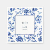 Delfts blauw en wit bruidsservet servet (Voorkant)