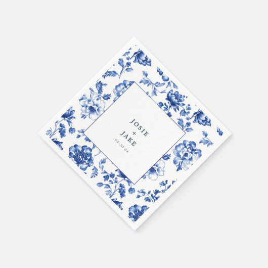 Delfts blauw en wit bruidsservet servet (Hoek)