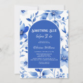 Delfts blauw Frans Chinoiserie Vrijgezellenfeest Kaart (Voorkant)