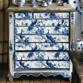 Delfts Blauw  Franse Chinoiserie Peacock Tissuepapier