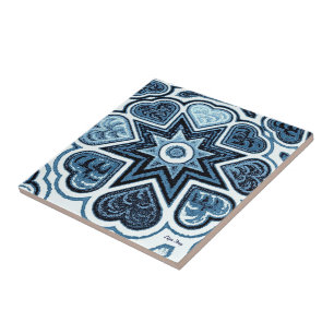 Delfts Blauw Hart Trivet/Tegel Tegeltje