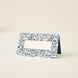 Delfts blauw met handschriftruimte Plaatskaartje