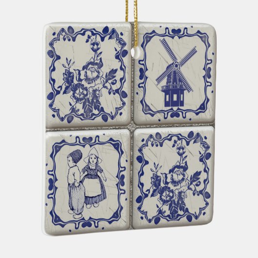 Delfts Blauw Pattern-bestanden Keramisch Ornament (Rechts)
