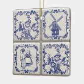 Delfts Blauw Pattern-bestanden Keramisch Ornament (Links)