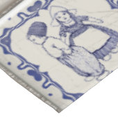 Delfts Blauw Pattern Tegels Tafelkleed (Gekanteld)