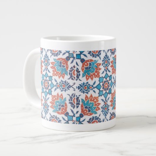 Delfts Blauw Rode Korenbloem Kunst Grote Koffiekop (Links)