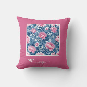 Delfts blauw & roze Frans Teile Hampton Style Kussen