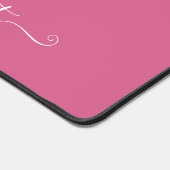 Delfts Blauw roze  Mooie Tuinbloemen Bureaumat (Hoek)