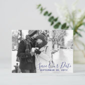 Delfts Blauw | Schrappen Blauw opslaan Datum foto Kaart (Staand voorkant)