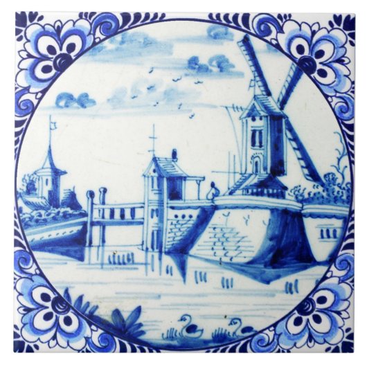 Delfts Blauw Tegels Tegeltje (Voorkant)