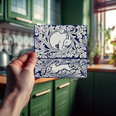 Delfts Blauw Victoriaans Hazen Arts Crafts Movemen Tegeltje