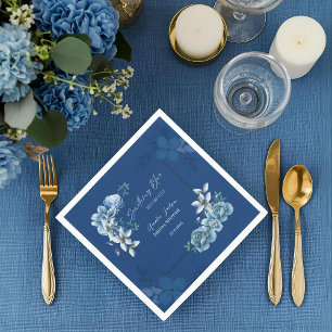 Delfts Blauw Wit Chinoiserie Bloemachtig Bruidsdin Servet