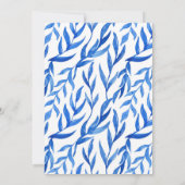 Delfts Blauw Wit Chinoiserie Bloemen Patroon Opsla Save The Date (Achterkant)