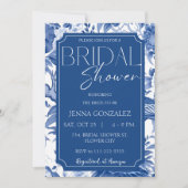 Delfts Blauw Wit Chinoiserie Vrijgezellenfeest Kaart (Voorkant)