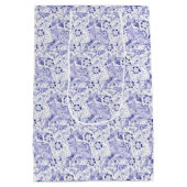 Delfts Blauw & Wit Konijn Vogels Elegant Pasen Medium Cadeauzakje (Achterkant)