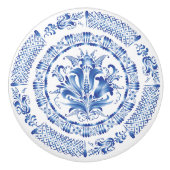 Delfts Blauw Wit Nederlands Geïnspireerd Keramische Knop (Voorkant)