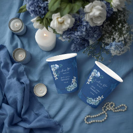 Delfts Blauw Witte Chinoiserie Bloemige Bruids Sho Papieren Bekers