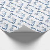 Delfts Blauwe BabyTile Design Cadeaupapier (Hoek)
