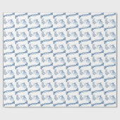 Delfts Blauwe BabyTile Design Cadeaupapier (Vlak)