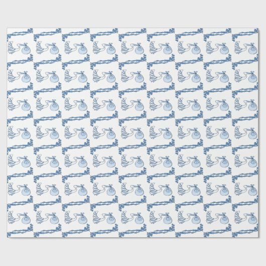 Delfts Blauwe BabyTile Design Cadeaupapier (Vlak)