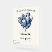 Delfts Blauwe Ballonnen aanpasbaar Acryl Bord (Hoek)