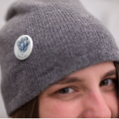 Delfts Blauwe Ballonnen, aanpasbaar Ronde Button 3,2 Cm