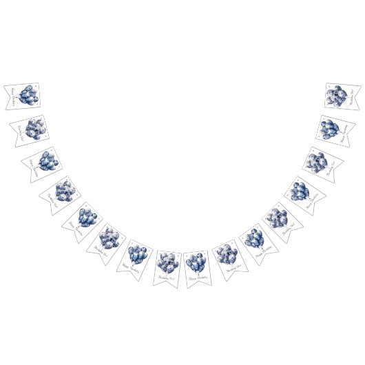 Delfts Blauwe Ballonnen, aanpasbaar Vlaggetjes (Alle)