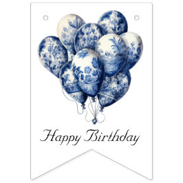 Delfts Blauwe Ballonnen, aanpasbaar Vlaggetjes