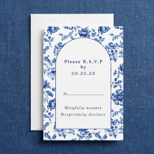 Delfts Blauwe Bloemboog reactie rsvp Kaartje
