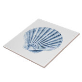 Delfts Blauwe Clam Zee Shell Nautisch Strandhuis Tegeltje (Zijkant)
