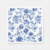Delfts blauwe en witte bloemen servet (Voorkant)