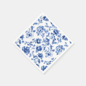 Delfts blauwe en witte bloemen servet (Hoek)