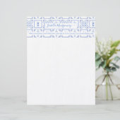 Delfts blauwe en witte tegels | Monogram Briefhoofd (Staand voorkant)