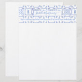 Delfts blauwe en witte tegels | Monogram Briefhoofd (Voorkant / Achterkant)