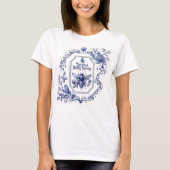 Delfts Blauwe Honing Bijen & Bloemen T-shirt (Voorkant)