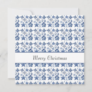 Delfts blauwe kerstdecoratie op maat kaart
