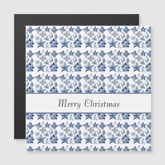 Delfts blauwe kerstversiering op maat (Voorkant / Achterkant)