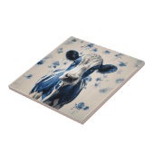 Delfts Blauwe Koe – een tijdloos eerbetoon Tegeltje (Zijkant)