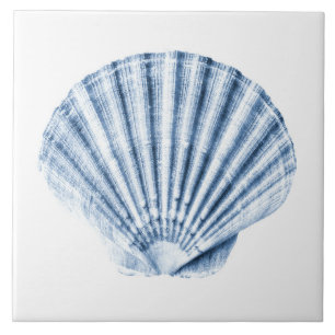 Delfts Blauwe Schelp Zee Schelp Nautilus Strandhui Tegeltje