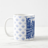 Delfts Blauwe stijl mok: Amsterdam Koffiemok (Links)
