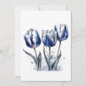 Delfts Blauwe Tulp, aangepaste Uitnodiging van het (Achterkant)