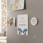 Delfts Blauwe Tulp, custom save the date Magneet