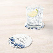 Delfts Blauwe Tulp, op maat Kartonnen Onderzetters (Insitu)