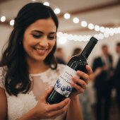 Delfts Blauwe Tulp, op maat Wijn Etiket