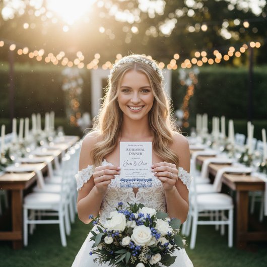 Delfts Blauwe Tulp Repetitie Diner Uitnodiging