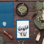 Delfts Blauwe Tulp Repetitie Diner Uitnodiging