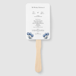 Delfts Blauwe Tulp Trouwprogramma Handwaaier