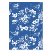 Delfts Blauwe Vogels Lente Trouwtafelkaart Kaart (Achterkant)